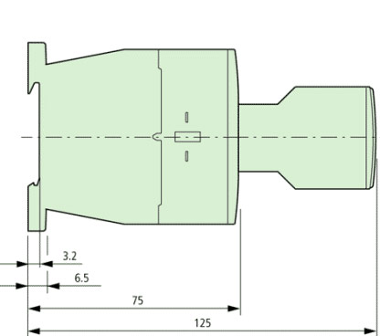 XTCE007B10 Side View Dimensions