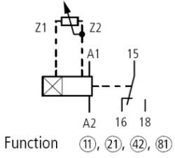 DILET70-A Timing Relay Circuit Diagram without Y1, Y2