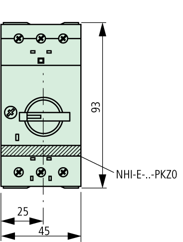 PKZM0-1 Dimensions