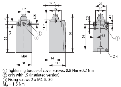 LS-S11S-SW Dimensions