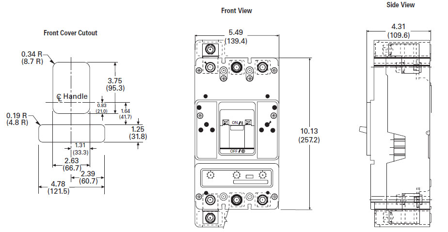 Eaton KDC4200 Dimensions
