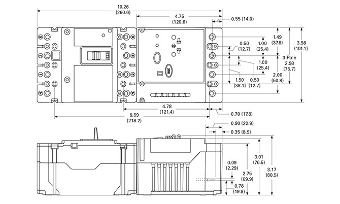 Eaton ELEBE4125G Dimensions