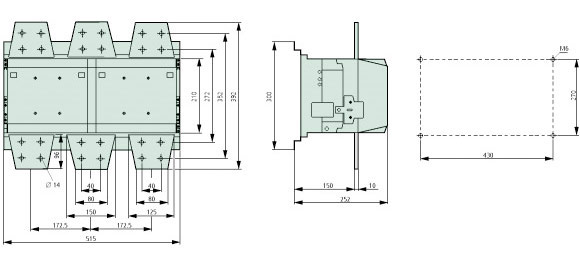 Eaton XTCEC16R22 Dimensions