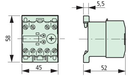DILET70-A Timing Relay Dimensions