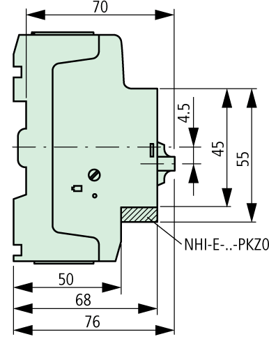 PKZM0-1.6 Dimensions