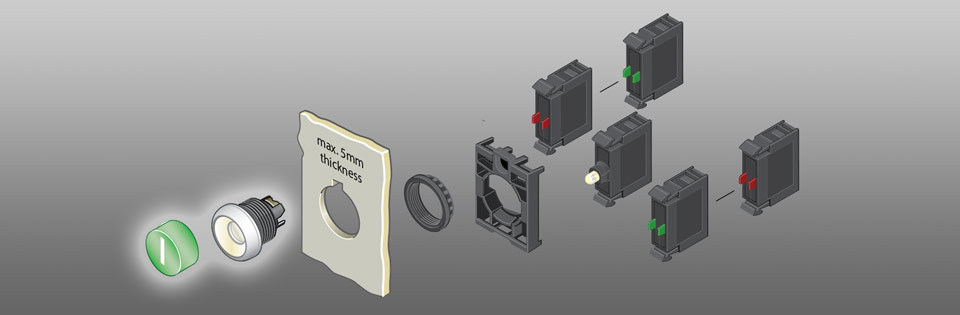 RMQ Titan M22 Pushbutton Operators Lighted-Extended