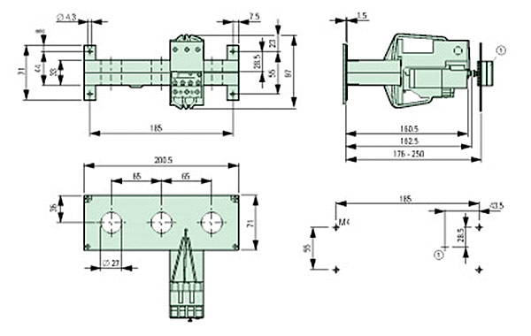 ZB150-35 Dimensions Front