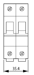 FAZ Double Pole Circuit Breaker Dimensions